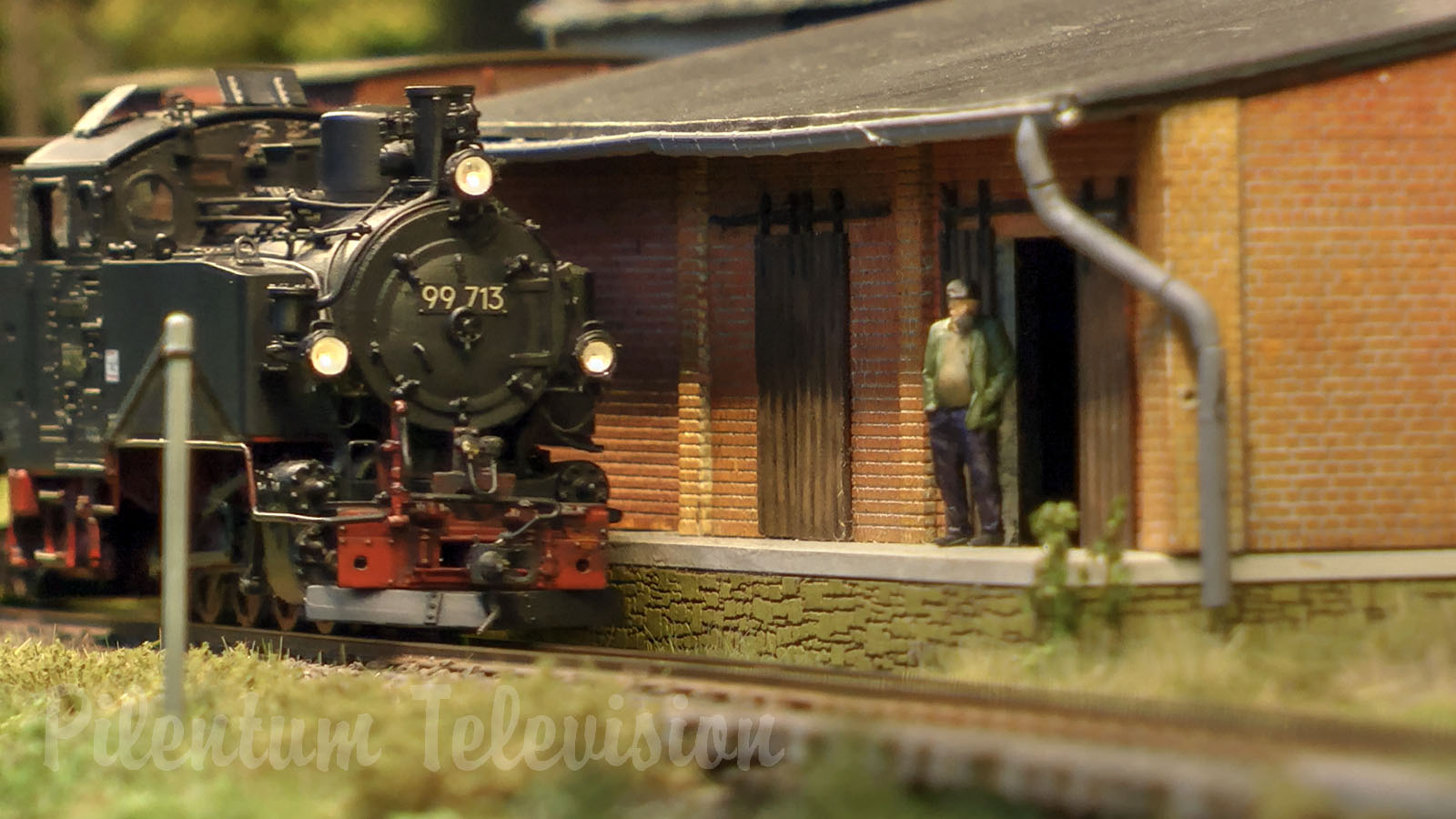 Magnifique maquette de train à vapeur des chemins de fer saxons à voie étroite