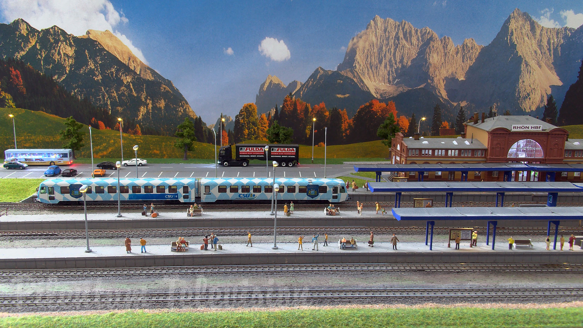 Modélisme ferroviaire allemand - Réseau modulaire de trains miniatures à l’échelle HO