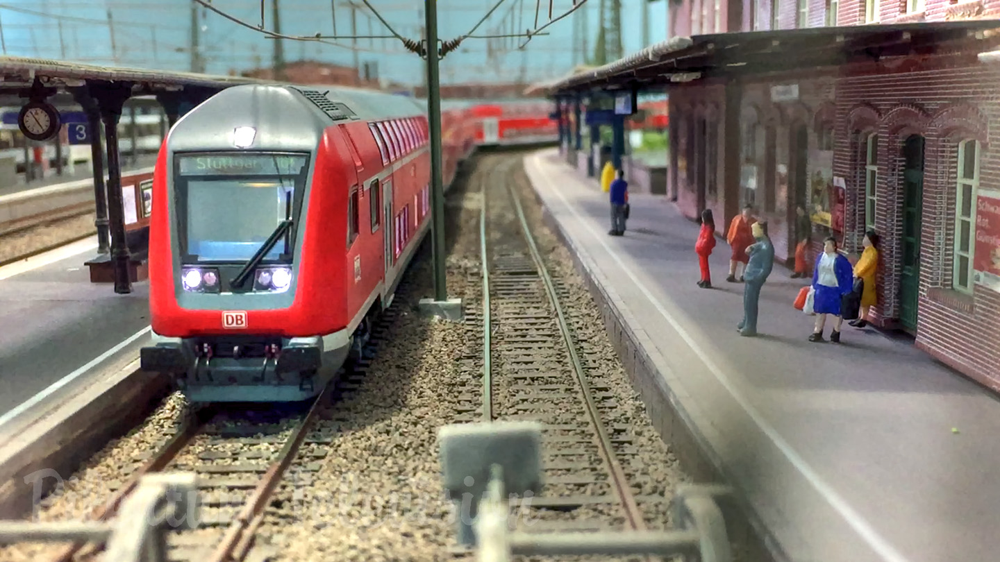 Réseau ferroviaire «Gare centrale de Neupreussen» - Trains Piko et locomotives Roco à l’échelle HO