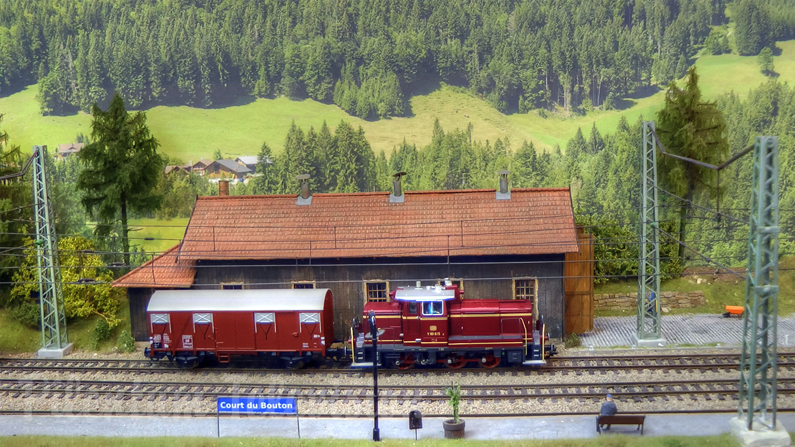 Trains miniatures sur le réseau ferroviaire «Court du Bouton» à l’échelle HO de Rob de Vleeschhouwer et Wim Wijnhoud